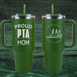 Proud PTA 40oz Engraved Handle Tumbler